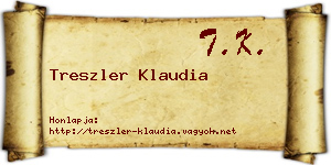 Treszler Klaudia névjegykártya
